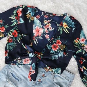 Floral crop top